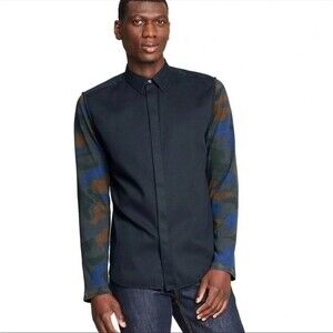 NWT 3.1 Phillip Lin Target Button Down Shirt Camo Sleeves Sz M